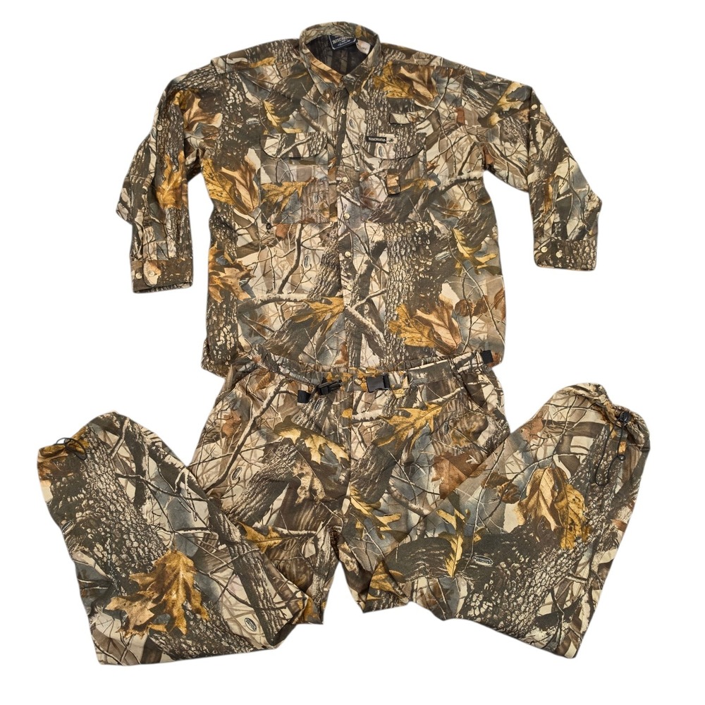 Winchester Realtree Hardwoods Camo Suit Mesh Vented Shirt & Cargo Pants Set XL